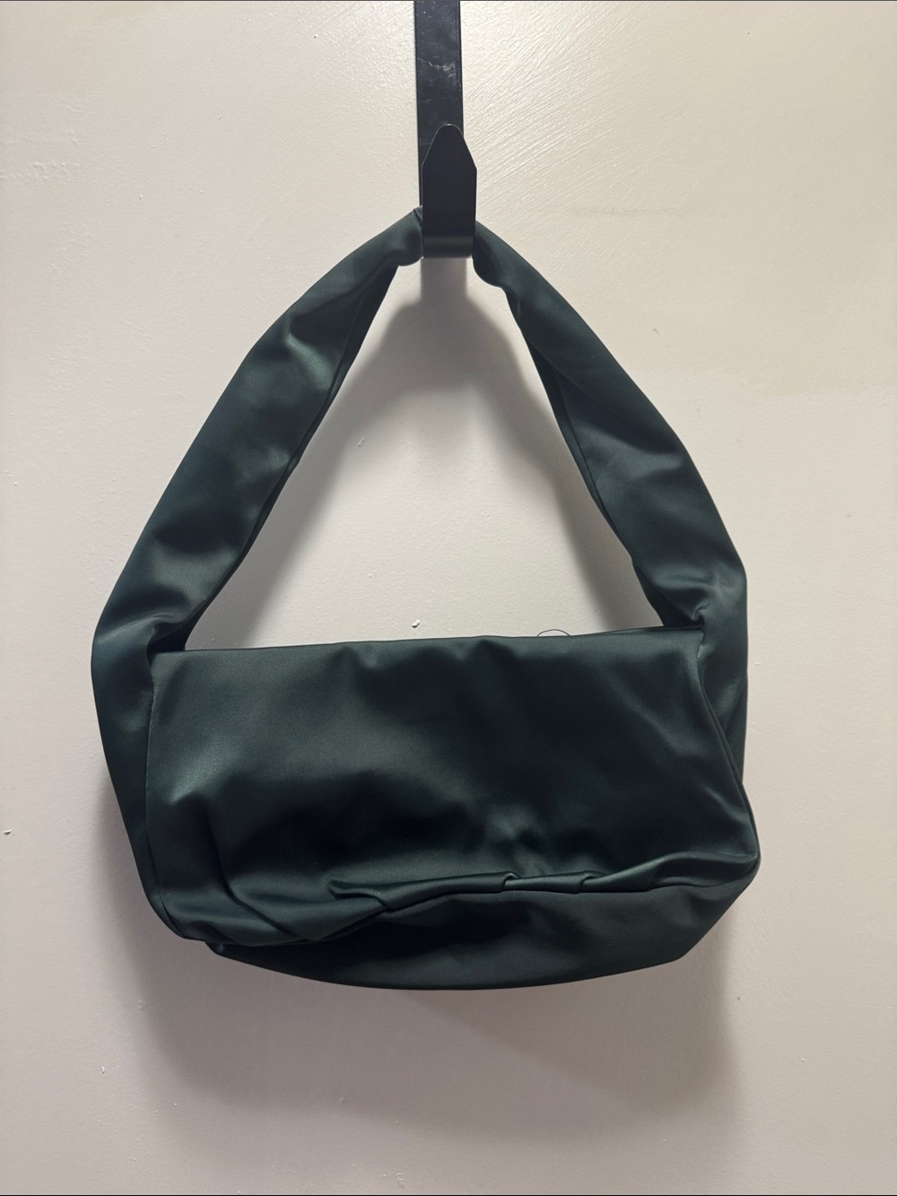 Who What Wear Dark Green Satin Shoulder Bag(13)